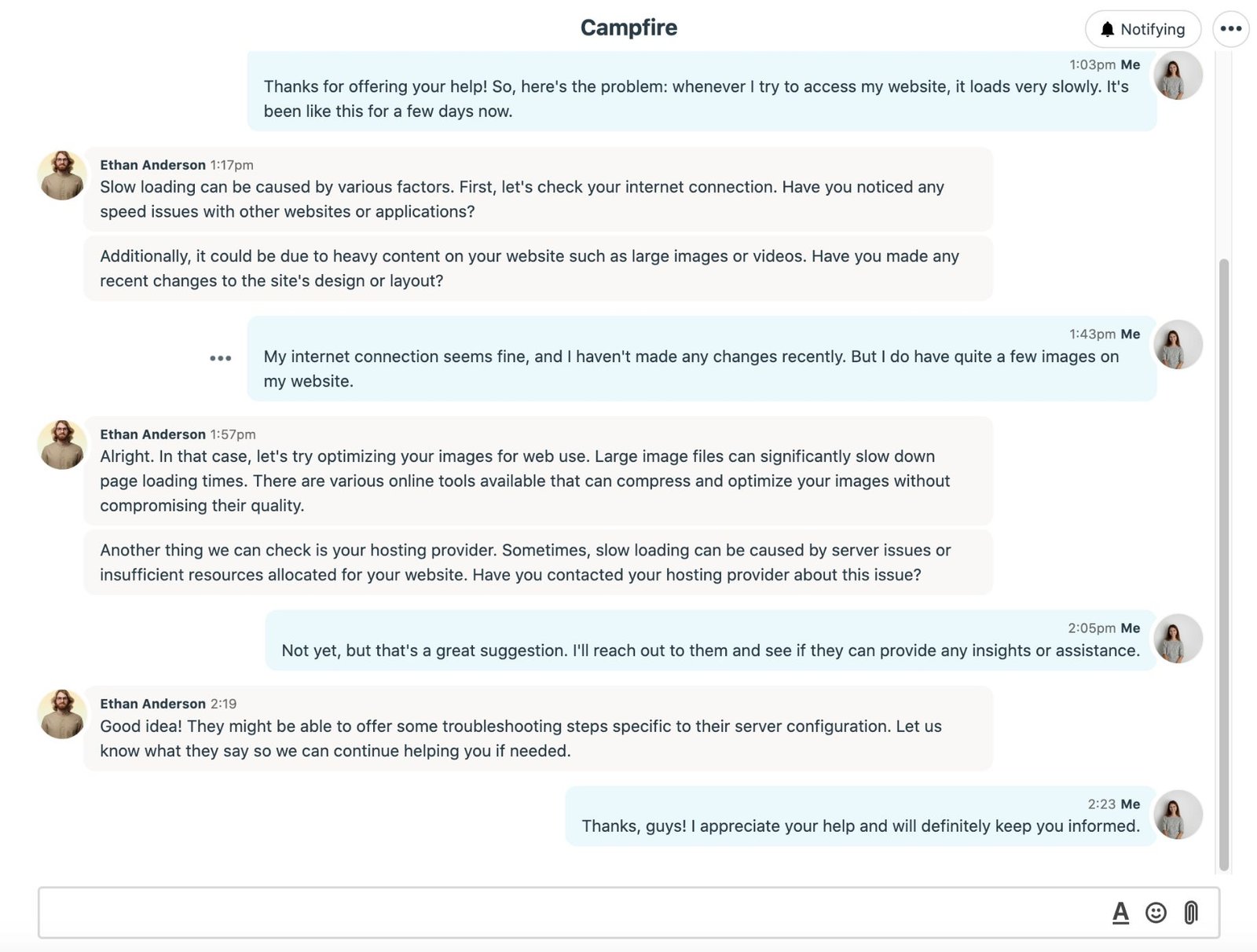 Campfire Chatting system